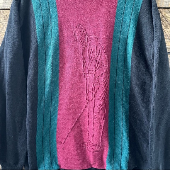Vintage Golf Sweater Mens Large Steve Stricker Fairway Textured Crewneck 90s - Picture 7 of 13